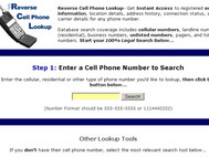 800 Number Reverse Lookup Search Tool screenshot